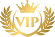 © N2 - VIP golden label label badge, vip with crown