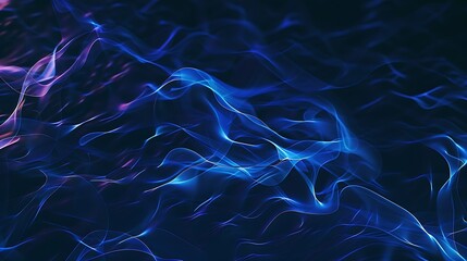 Aufkleber - Abstract wave shape on a lowpolygonal triangular background for design on the topic of cyberspace big data metaverse network security data transfer on dark blue abstract cyberspace bac : Generative AI