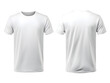 © AmirsCraft - White t-shirt front and back view clothes mockup design for print on isolated white transparent background