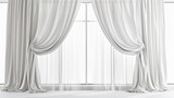 Fototapeta  - Two semi-transparent white curtains