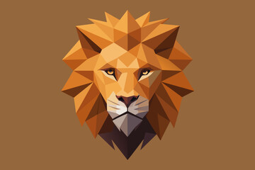 Wall Mural - Wild lion head vector illustration drawing art design symbol