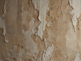 Wall Mural - Textured plaster, beige and white, rough texture, generative AI