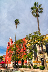 Canvas Print - Temple and former convent of San Diego in Aguascalientes, Mexico