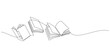 © dhtgstockphoto - books opening pages one line drawing minimalism education concept