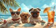 © Coosh448 - animal cat and dog summer holiday art illustration