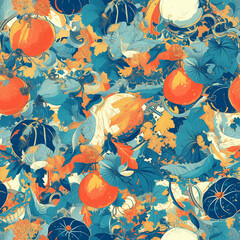 Poster - seamless pattern with flowers