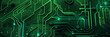© andyborodaty - Tech pattern. Green technology concept abstract. Futuristic electronic circuit technology background