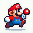 © N.M.Q. - pixel illustration of Super Mario