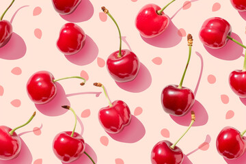 Wall Mural - Fresh cherry background.