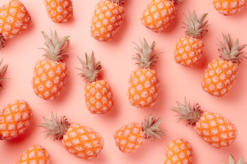 Fresh pineapple background.