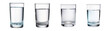 © Newton - Collection set of Glasses of water isolated on transparent background