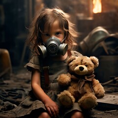 child with teddy bear