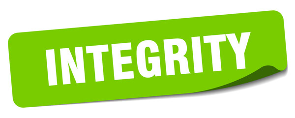 Wall Mural - integrity sticker. integrity label