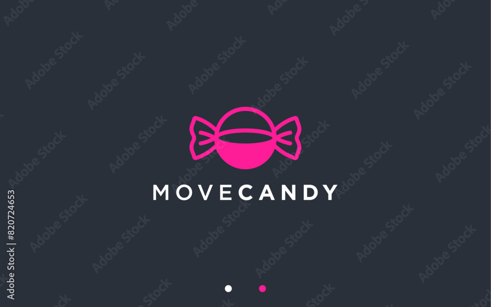 candy logo design vector silhouette illustration Stock Vector | Adobe Stock