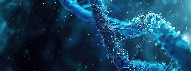 DNA gene background science helix cell genetic medical biotechnology biology bio. Technology gene DNA abstract molecule medicine blue 3D background research digital futuristic human concept health