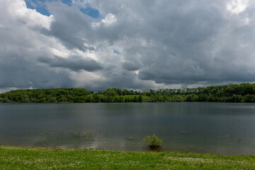 Sticker - clouds over the river, langres, La Liez