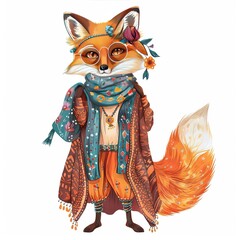 Wall Mural - Fox Boho-Chic fashion