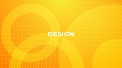 Wall Mural - yellow circle background with halftone. great for banner, poster, presentation, website, etc.