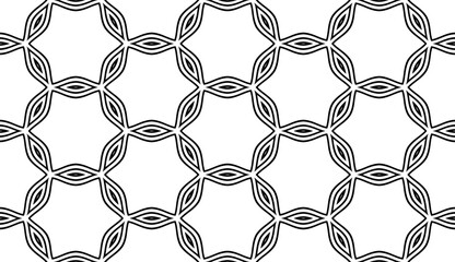 Seamless Geometric Pattern. Abstract Black and White Texture. 