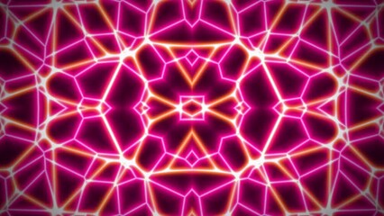 Wall Mural - glowing kaleidoscope vj abstract line geometric background