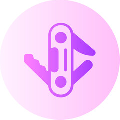 Poster - pocket knife gradient icon