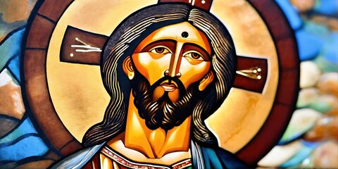 Christian icon. Generative AI