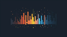 Create A Minimalist Digital Equalizer Using Only Basic Shapes And A Limited Color Palette.