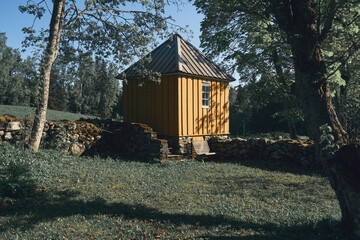 Wall Mural - Images from a day in May 2024 at Steinberg Open Air Museum, Toten, Norway.