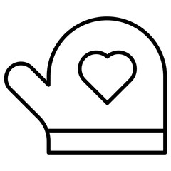 Wall Mural - Oven mitts Icon