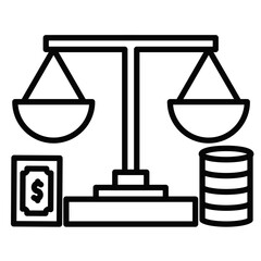 Canvas Print - Fraudulent Scales of Justice Icon