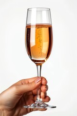 Wall Mural - A hand holding a glass of champagne