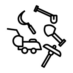 Wall Mural - Garden Tools Icon