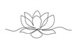 © mitay20 - Continuous line drawing of lotus flower. One line drawing background. Vector illustration. Lotus flower continuous line.