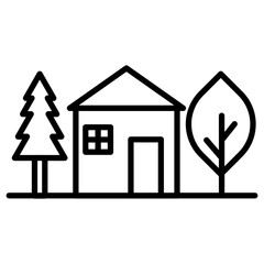 Poster - Home Landscape Icon