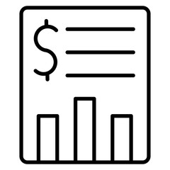 Canvas Print - Financial Report Icon