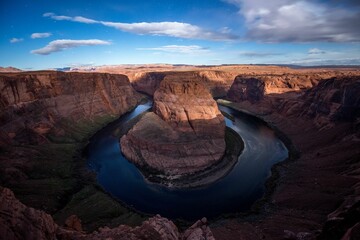 Canvas Print - the horseshoe at horseshoe canyon in utah is featured in this image