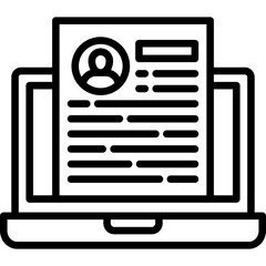 Sticker - Online Resume Icon