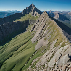 Wall Mural - landscape with mountains and sky clouds