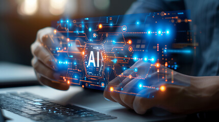 AI artificial intelligence technology to improve work efficiency data analysis and efficient tools, unlocking the potential of working with AI chatbot solutions to help solve work problems.