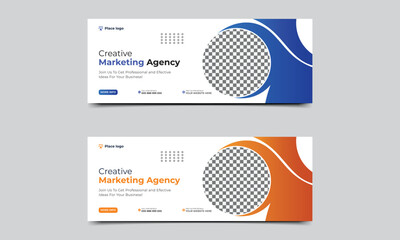 facebook cover web banner. digital marketing cover banner and social media post web banner template.