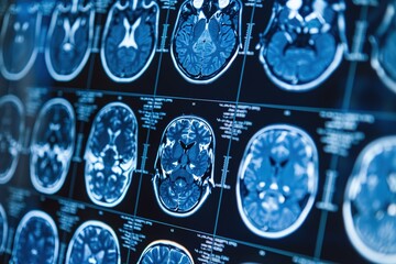 Neuroscience MRI scan, medical imaging concept