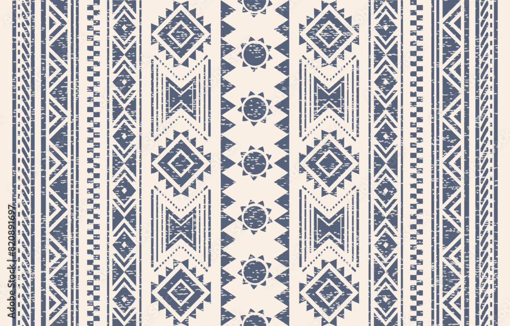Ethnic ikat seamless pattern in tribal. Aztec geometric ethnic ornament ...