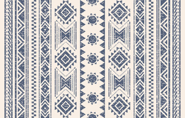 Ethnic ikat seamless pattern in tribal. Aztec geometric ethnic ornament print. Ikat pattern style.