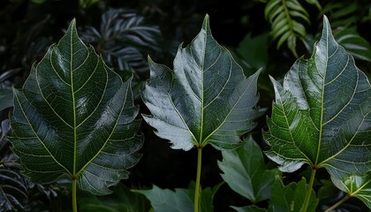 Wall Mural - leaves isolated on transparent background