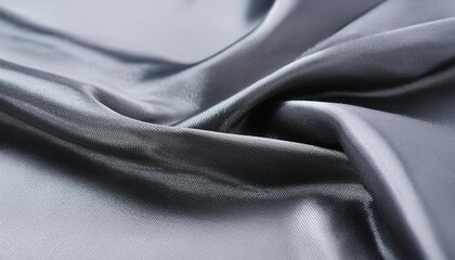 Wall Mural - closeup of rippled black satin fabric whole background