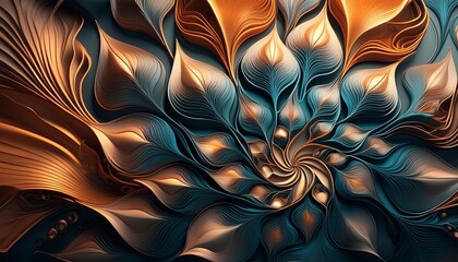 Sticker - beautiful 3d fractal wallpaper background abstract three dimensional design