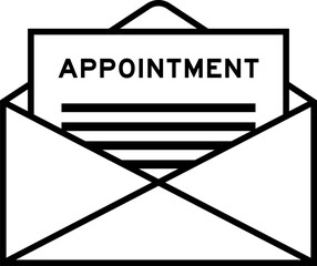 Poster - Envelope and letter sign with word appointment as the headline