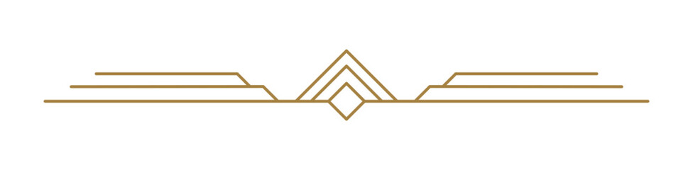 Art deco vector line text divider. Holiday border horizontal line shape icon for decorative business element, greeting card, invitation. design illustration