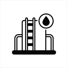 Sticker - Oil Industry vector icon