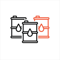 Sticker - Oil Barrel vector icon